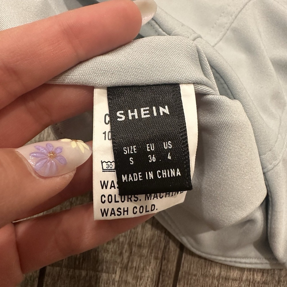 SHEIN Corset Tube Tops‎ S Blue & White Structured Bustier Strapless Crop Set - Picture 6 of 10